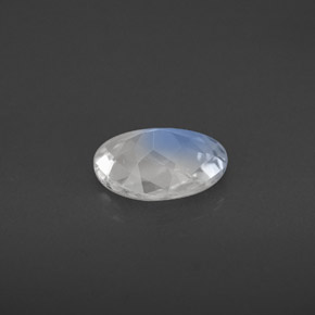 Pedra da lua arco-íris branco natural 0,94ct, corte oval, VS