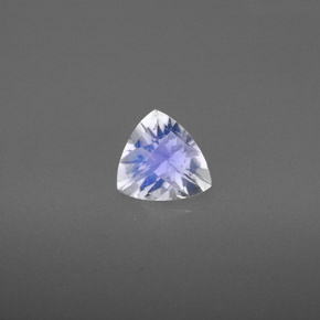 Pedra da lua arco-íris branco natural 0,83ct, trillion, VS