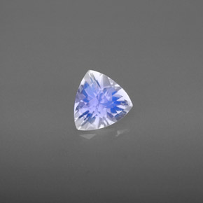 Pedra da lua arco-íris branco natural 0,83ct, trillion, VS