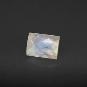 Pedra da lua arco-íris multicolorido natural 1,20ct, baguete, VS-SI