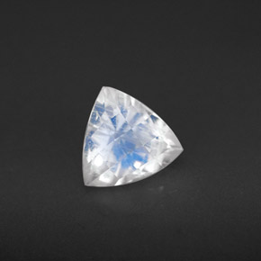Pedra da lua arco-íris branco natural 1,20ct, trillion, VS