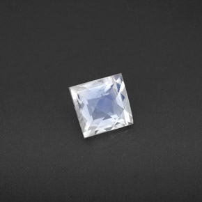 Pedra da Lua Arco-íris Branco azulado Natural 0.66ct, Quadrado, VS