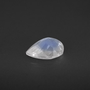 Pedra da Lua Arco-íris Branco azulado Natural 0.86ct, Formato de pêra, VS