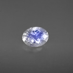 Pedra da lua arco-íris branco natural 1,10ct, corte oval, VS
