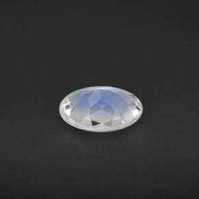Pedra da lua arco-íris branco natural 0,85ct, corte oval, VS