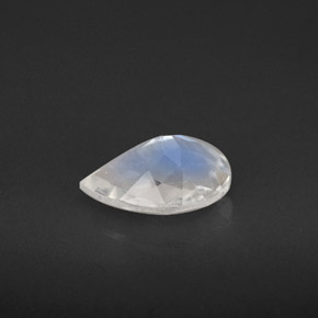 Pedra da Lua Arco-íris Branco azulado Natural 1.07ct, Formato de pêra, VS-SI