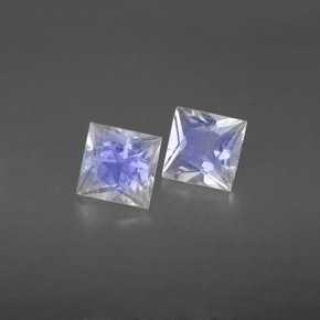 Pedras preciosas de pedra da lua arco-íris branco natural de  ct, quadrado, VS-SI