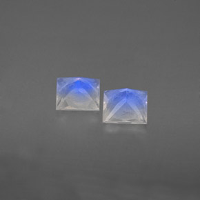 Pedras preciosas de pedra da lua arco-íris branco natural de  ct, quadrado, VS