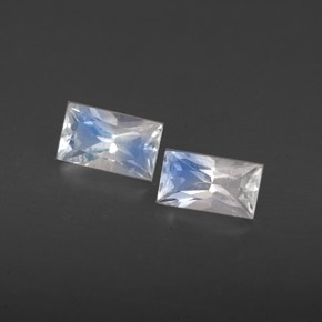 Pedras preciosas de pedra da lua arco-íris branco natural de  ct, baguete, VS