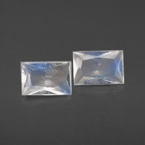 Pedras preciosas de Pedra da Lua Arco-íris Branco azulado natural de  ct, baguete, VS