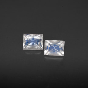 Pedras preciosas de pedra da lua arco-íris branco natural de  ct, baguete, VS