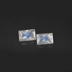 Pedras preciosas de pedra da lua arco-íris branco natural de  ct, baguete, VS