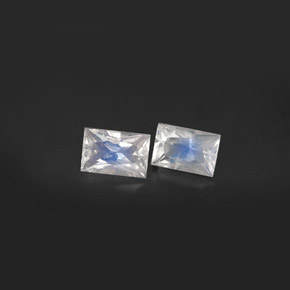 Pedras preciosas de pedra da lua arco-íris branco natural de  ct, baguete, VS