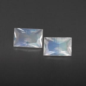 Pedras preciosas de pedra da lua arco-íris branco natural de  ct, baguete, VS