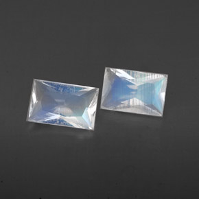 Pedras preciosas de pedra da lua arco-íris branco natural de  ct, baguete, VS