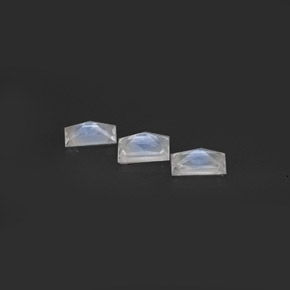 Pedras preciosas de pedra da lua arco-íris branco natural de  ct, baguete, VS