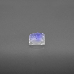Pedra da lua arco-íris branco natural 0,57ct, quadrado, VS