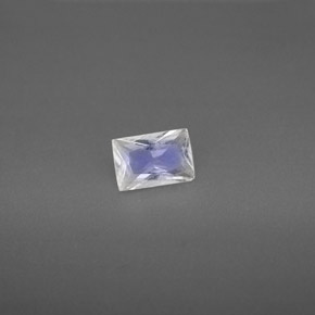 Pedra da lua arco-íris branco natural 0,42ct, baguete, VS