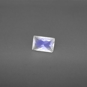 Pedra da lua arco-íris branco natural 0,42ct, baguete, VS