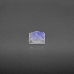 Pedra da lua arco-íris branco natural 0,62ct, quadrado, VS