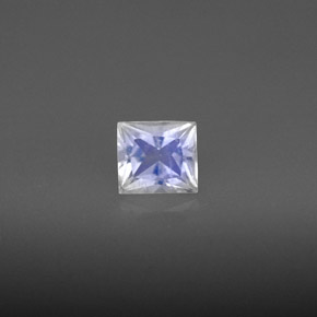 Pedra da lua arco-íris branco natural 0,75ct, baguete, VS