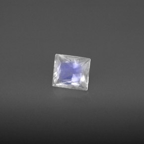 Pedra da lua arco-íris branco natural 0,75ct, baguete, VS