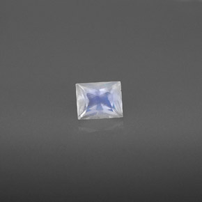 Pedra da lua arco-íris branco natural 0,55ct, baguete, VS