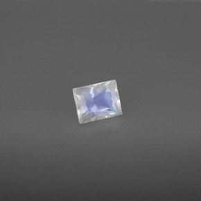 Pedra da lua arco-íris branco natural 0,55ct, baguete, VS
