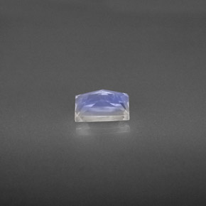 Pedra da lua arco-íris branco natural 0,64ct, baguete, VS