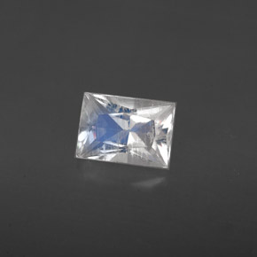 Pedra da lua arco-íris branco natural 0,64ct, baguete, VS