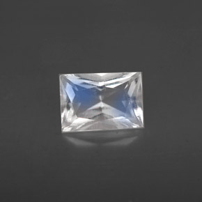 Pedra da lua arco-íris branco natural 0,79ct, baguete, VS