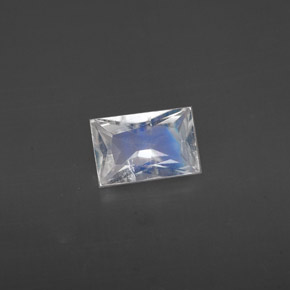 Pedra da lua arco-íris branco natural 0,44ct, baguete, VS