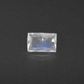 Pedra da lua arco-íris branco natural 0,45ct, baguete, VS