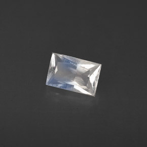 Pedra da lua arco-íris branco natural 0,45ct, baguete, VS