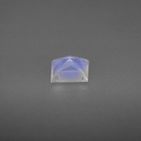 Pedra da lua arco-íris branco natural 0,83ct, baguete, VS-SI