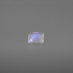 Pedra da lua arco-íris branco natural 0,53ct, quadrado, VS