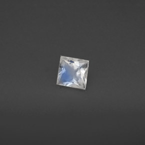 Pedra da Lua Arco-íris Branco azulado Natural 0.26ct, Quadrado, VS