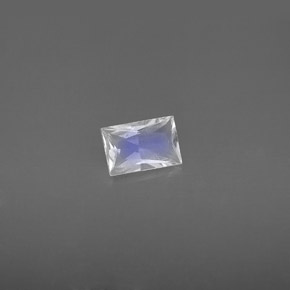 Pedra da lua arco-íris branco natural 0,41ct, baguete, VS