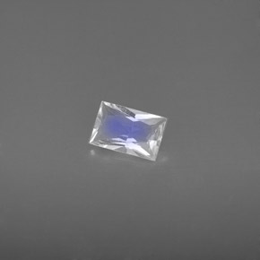 Pedra da lua arco-íris branco natural 0,41ct, baguete, VS