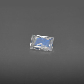 Pedra da lua arco-íris branco natural 0,43ct, baguete, VS