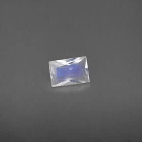Pedra da lua arco-íris branco natural 0,53ct, baguete, VS