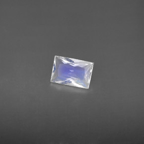 Pedra da lua arco-íris branco natural 0,53ct, baguete, VS