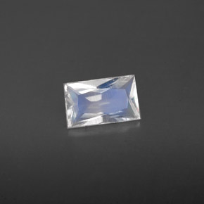 Pedra da lua arco-íris branco natural 0,40ct, baguete, VS