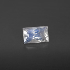 Pedra da lua arco-íris branco natural 0,48ct, baguete, VS