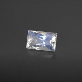 Pedra da lua arco-íris branco natural 0,48ct, baguete, VS