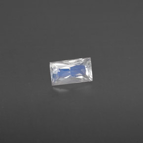 Pedra da lua arco-íris branco natural 0,23ct, baguete, VS