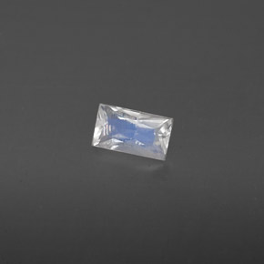Pedra da lua arco-íris branco natural 0,23ct, baguete, VS