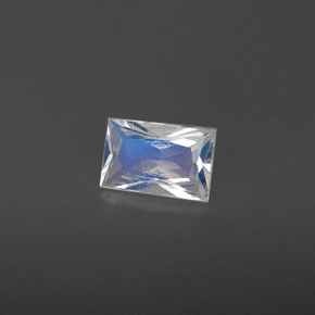 Pedra da lua arco-íris branco natural 0,44ct, baguete, VS