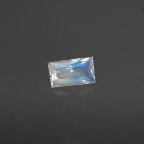 Pedra da lua arco-íris branco natural 0,23ct, baguete, VS