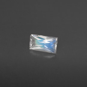 Pedra da lua arco-íris branco natural 0,23ct, baguete, VS